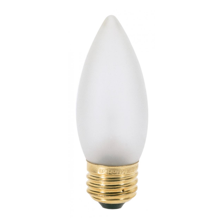 25 Watt Frosted Torpedo Bulb, Medium Base