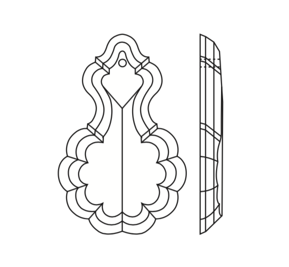 Turkish French Pendalogue w/ Top Bead
