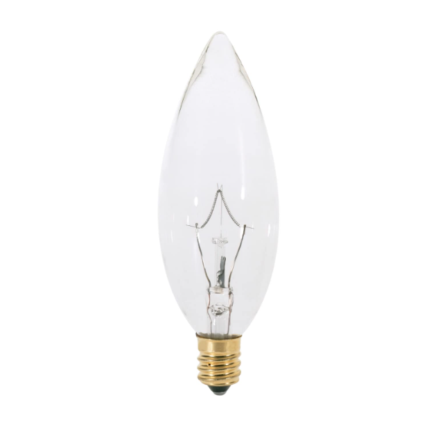 25 Watt Clear Torpedo Bulb, European Base