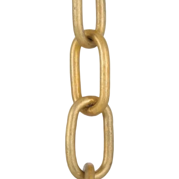 Heavy Duty Solid Brass Oval Chain, Per Foot