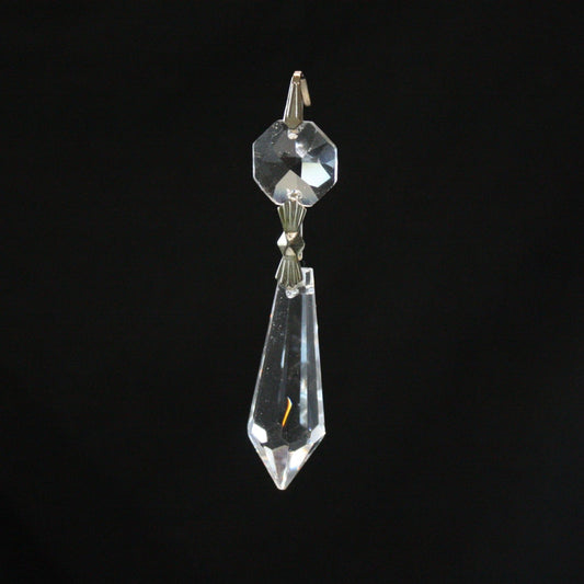 ASFOUR® Crystal<br>1-1/2" Clear Plug Drop w/ Top Bead