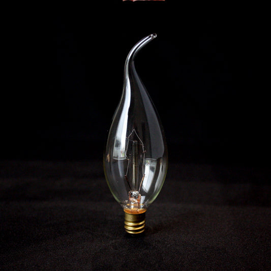 Flame Tip Antique Bulb, Candelabra Base