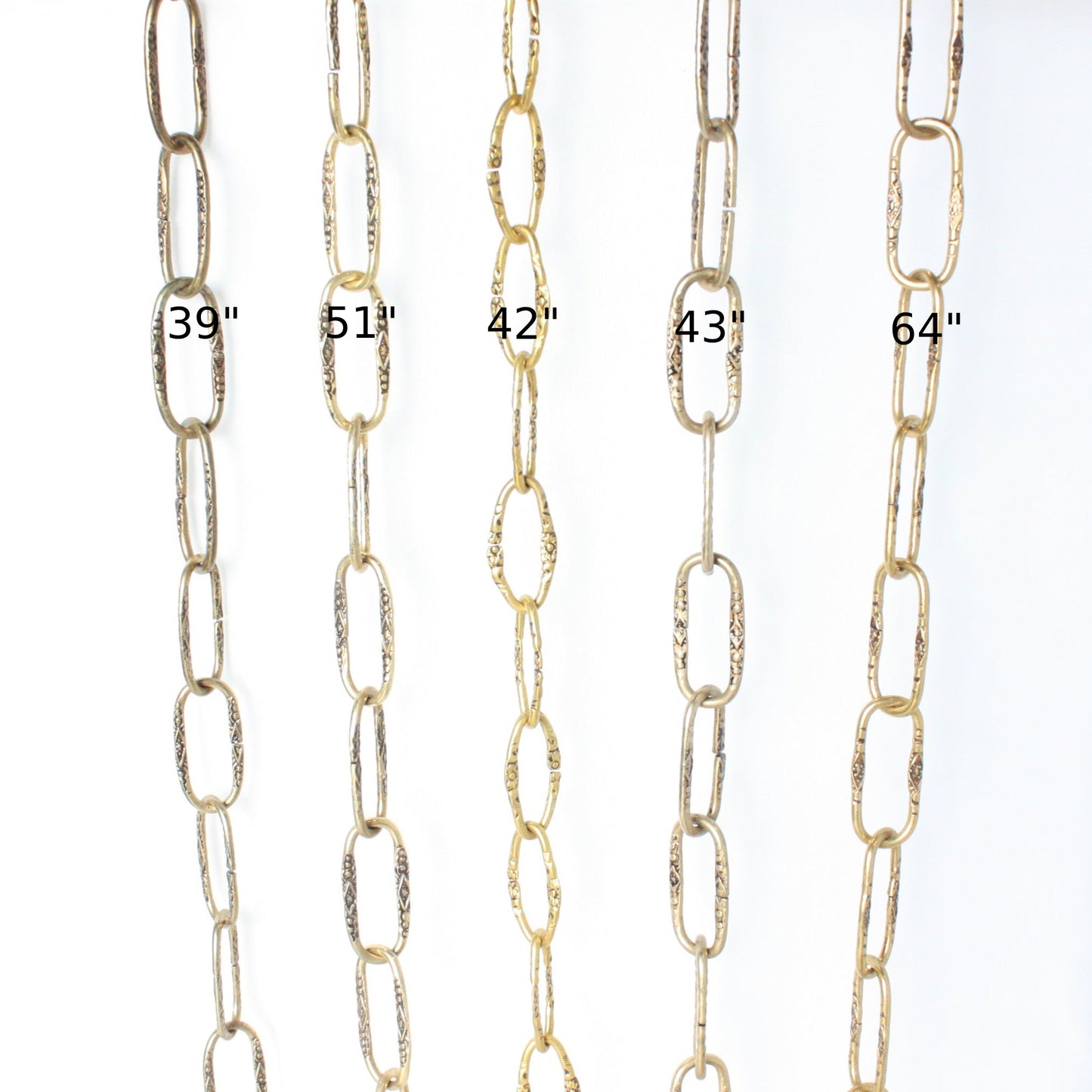 Box of Patterned Brass Plated Spanish Iron Chain, Over 13" (Box of 22)