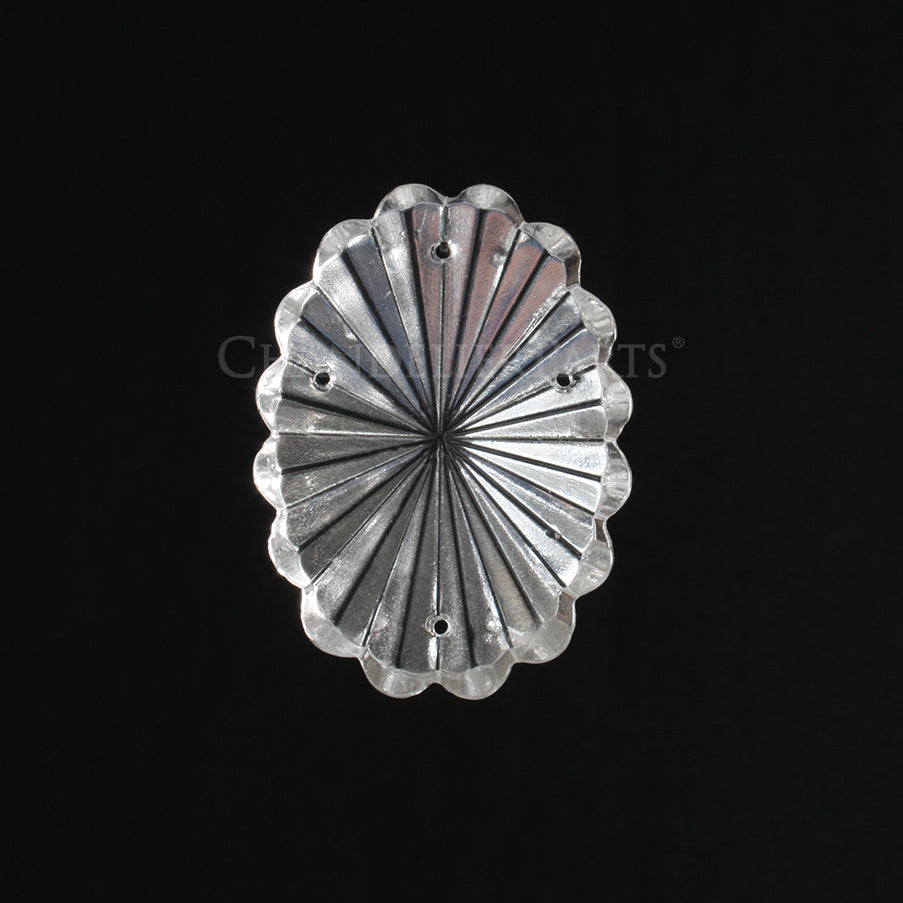Czech Crystal 4-Hole Elliptical Rosette