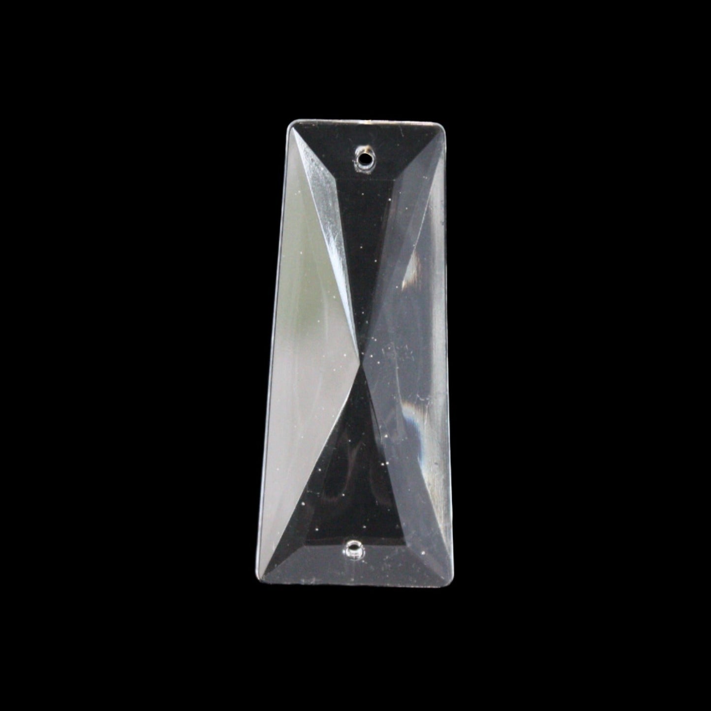 Italian Clear 2-Hole Coffin Stone (Blemished)