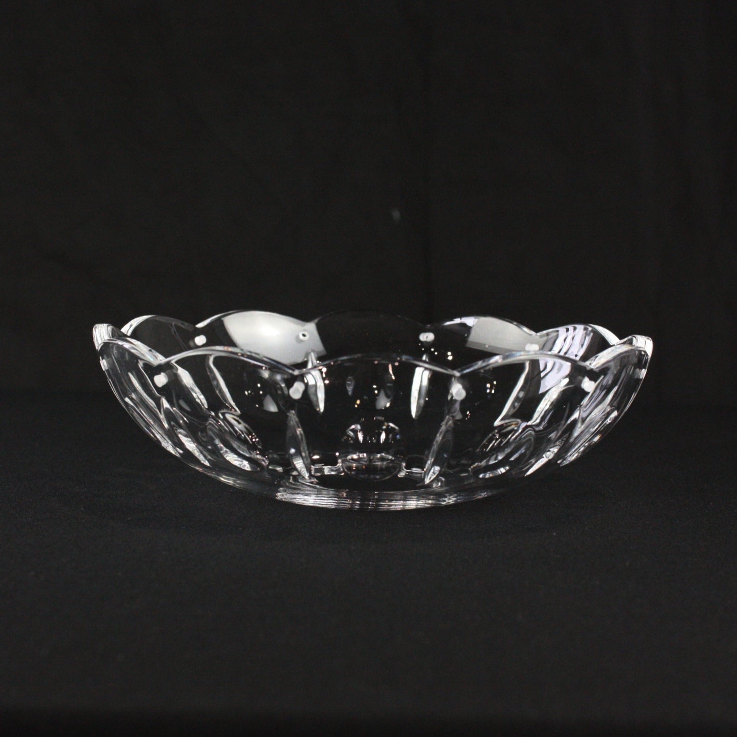 Olive & Mitre Cut Pressed Czech Crystal Bowl