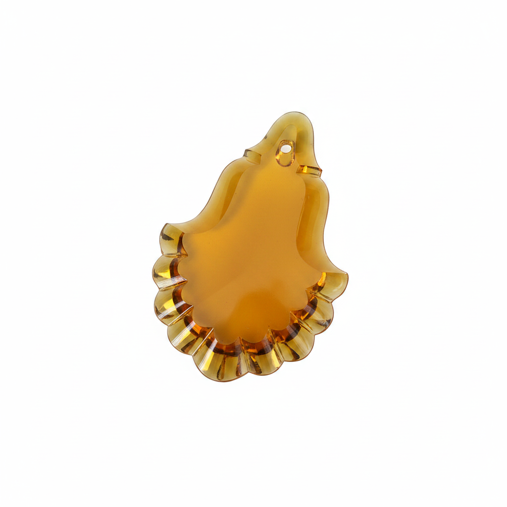 3" Amber Czech Crystal Pendalogue (Blemished)