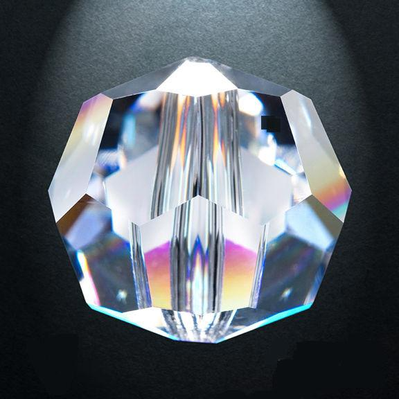 ASFOUR® Crystal<br>Faceted Clear Bead w/ Thru-Hole