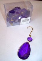 Box of 6 Purple 2" Acrylic Teardrop Prism