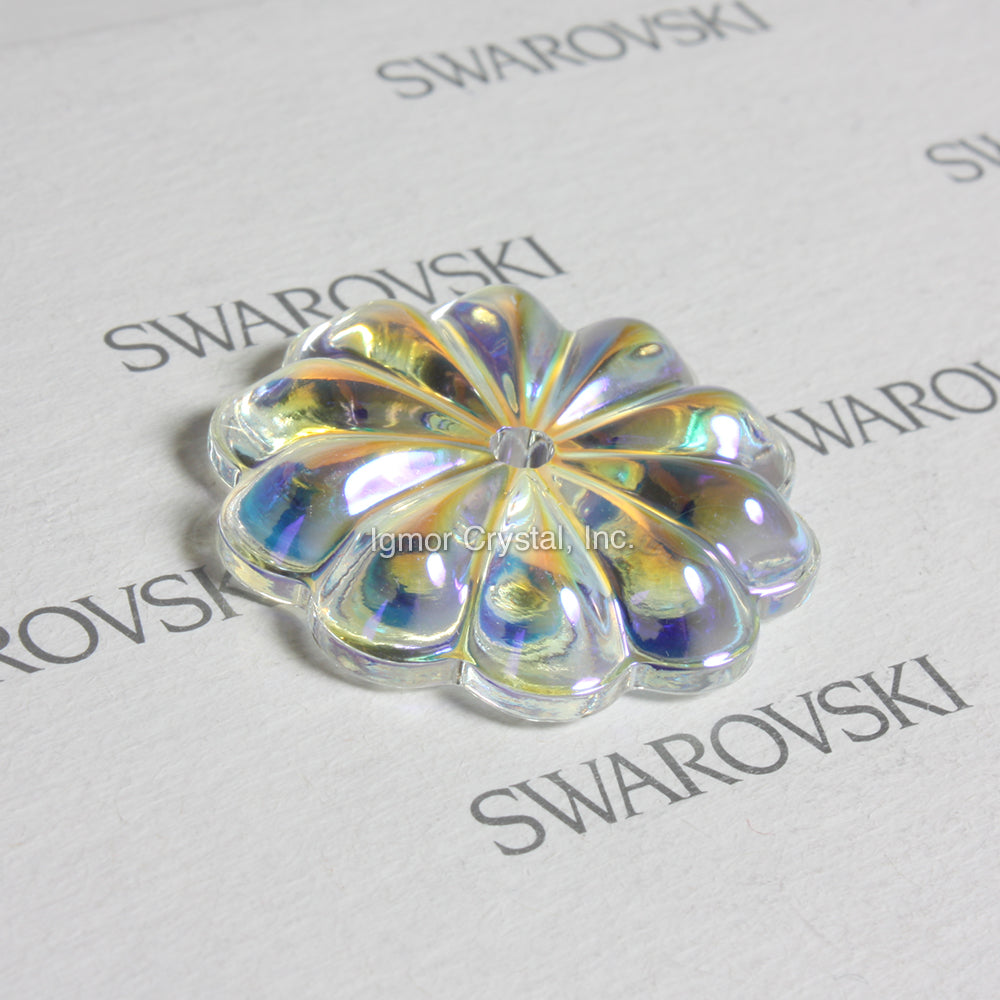 SWAROVSKI® STRASS <br>25mm Blue Aurora Borealis Rosette (No Logo)