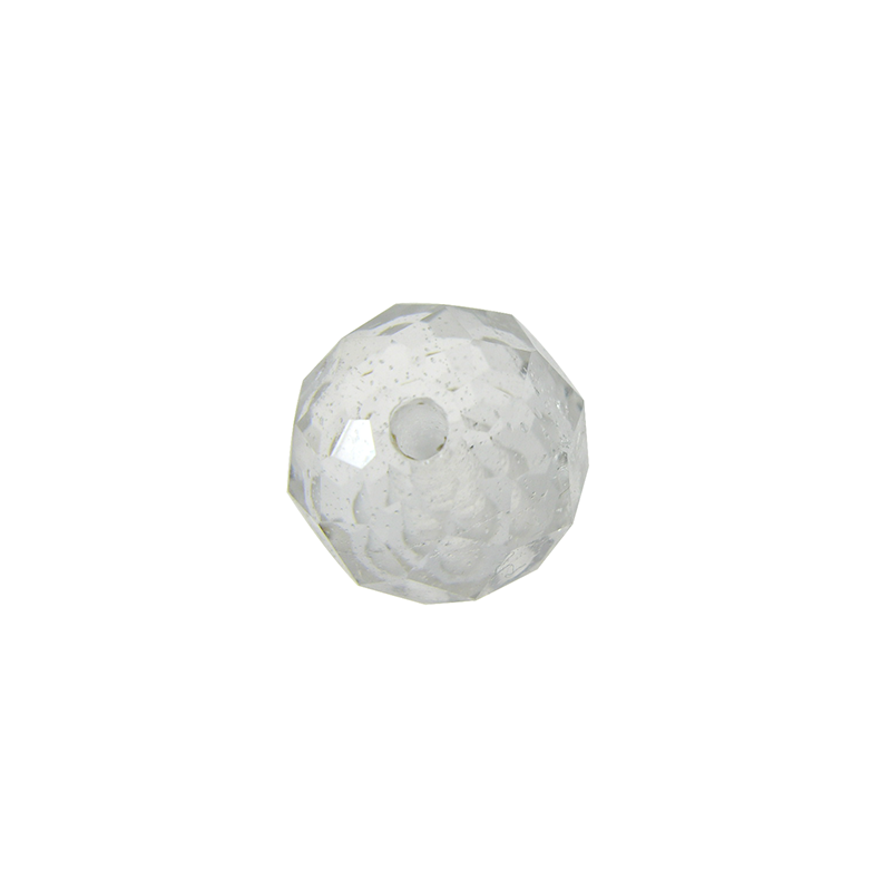 Rock Crystal Cut Bead with Thru-Hole