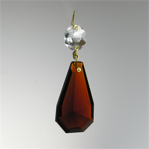 2'' Colored Cut Coffin w/ Clear Top Bead