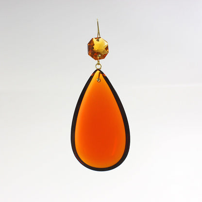 Colored Smooth Half Pear w/ Matching Top Bead