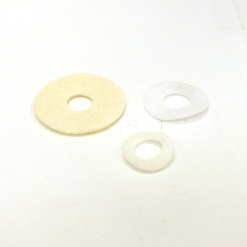White Felt Washer, 1/8 IP Slip (Packs of 25)