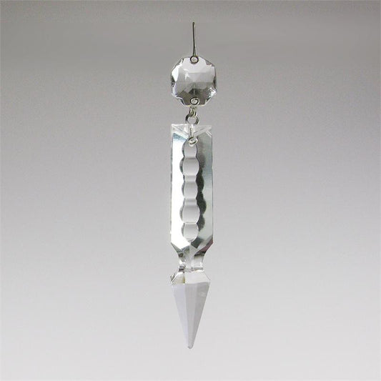 Notched Full Cut Crystal Spear w/ Top Bead
