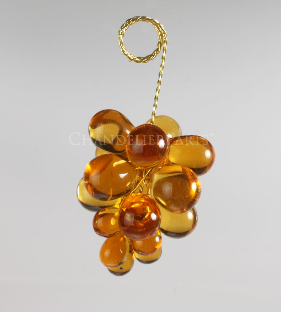 19 Crystal Grape Cluster w/ Gold Wire <br> (8 colors)