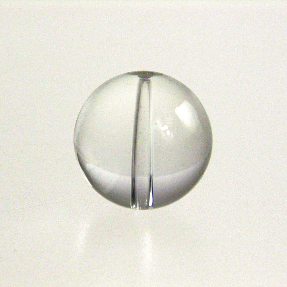 Clear Smooth Round Bead w/ Thru Hole
