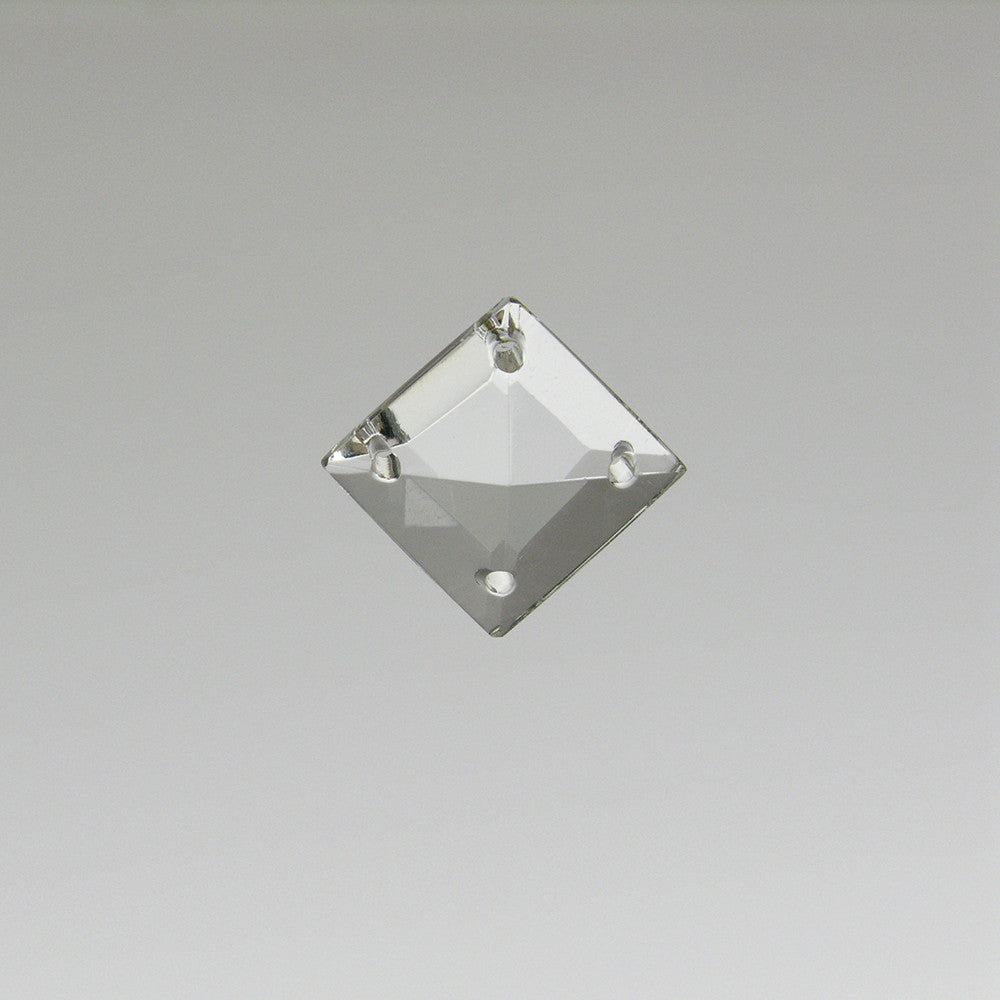 Clear Half Cut 4-Hole Square