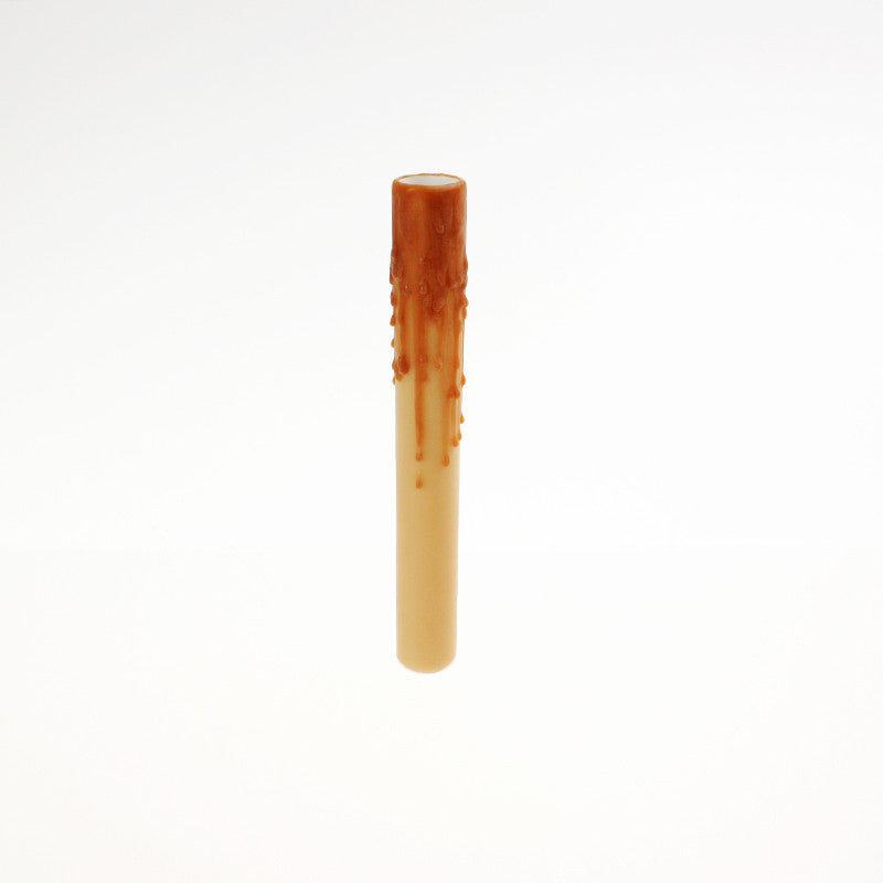 Palomino Beeswax Candle Cover w/ Drip, Candelabra Base