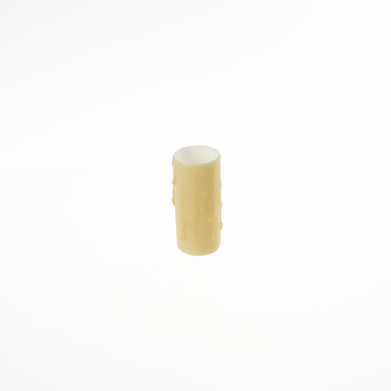 Bone Beeswax Candle Cover w/ Drip, Medium Base