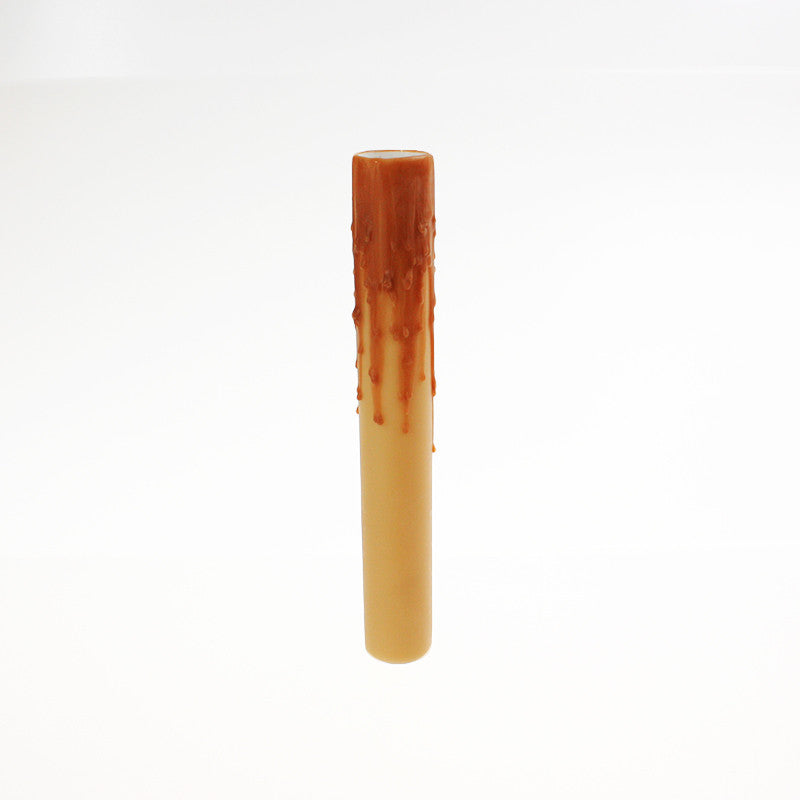 Palomino Beeswax Candle Cover w/ Drip, Medium Base