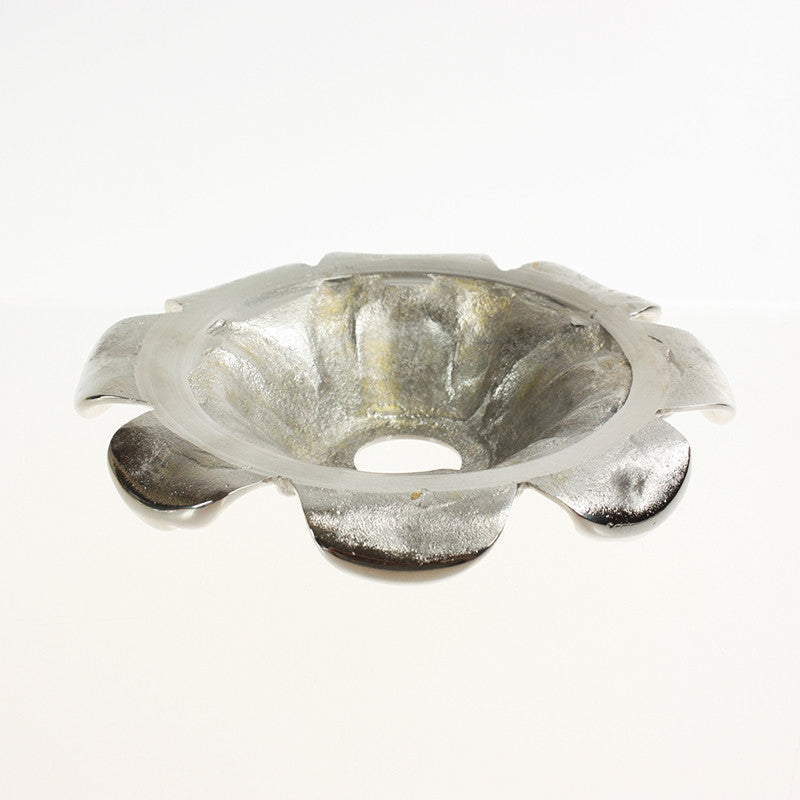 6-7/8" Cast Silver Rococo Canopy (1-1/2" center hole)