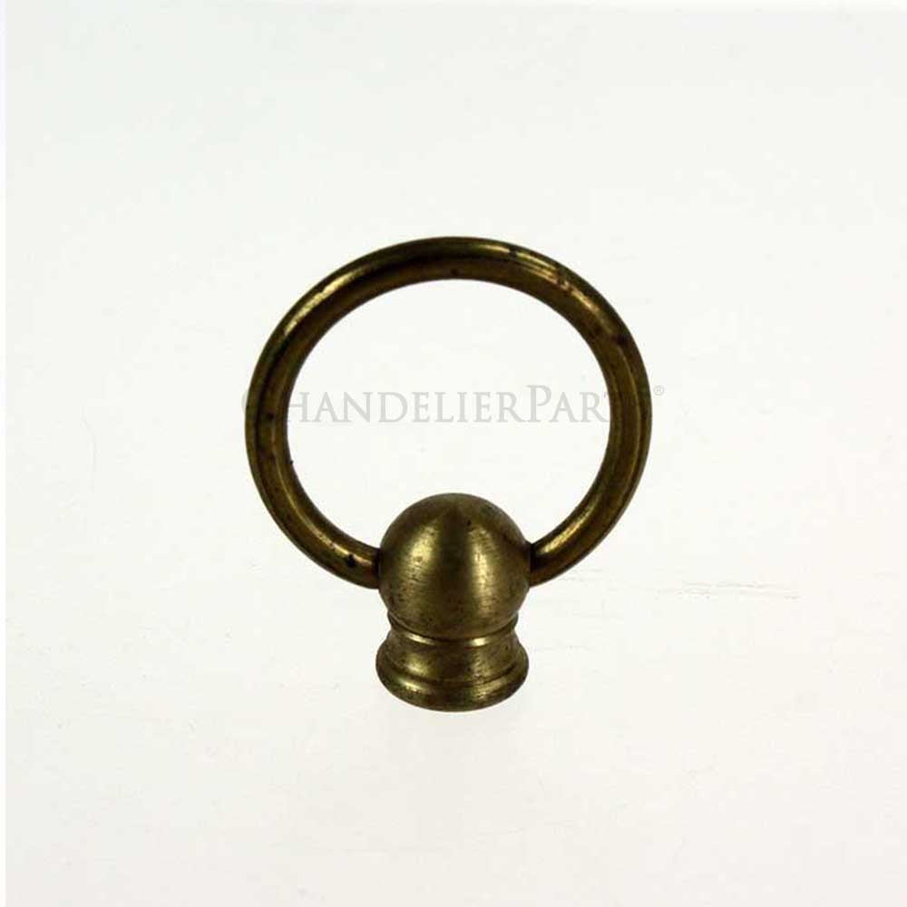 Antique Brass Ring Finial