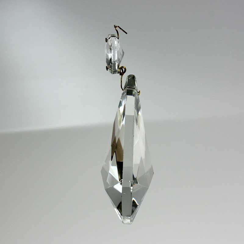 76mm West German Crystal Special Teardrop w/ Top Bead (Blemished)