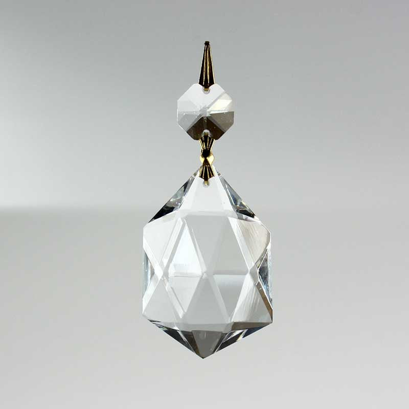 Morocco 6 Sided Point Prism w/ Top Bead <br> (2 sizes)