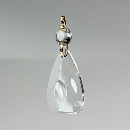 50mm Clear Rounded Triangle Prism w/ Oyster Dimple
