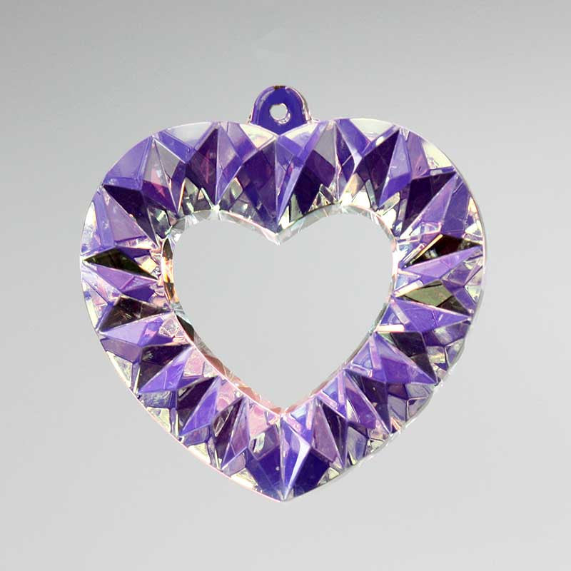 50mm Open One Hole AB Heart