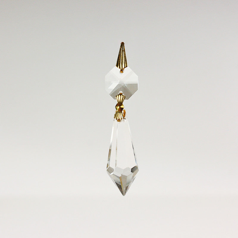 Crystal Plug Drop w/ Top Bead