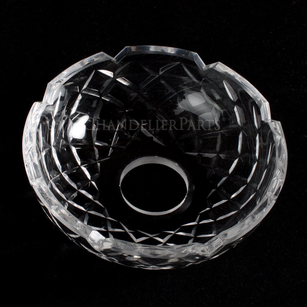 3-1/2" No Pin Czech Crystal Bobeche