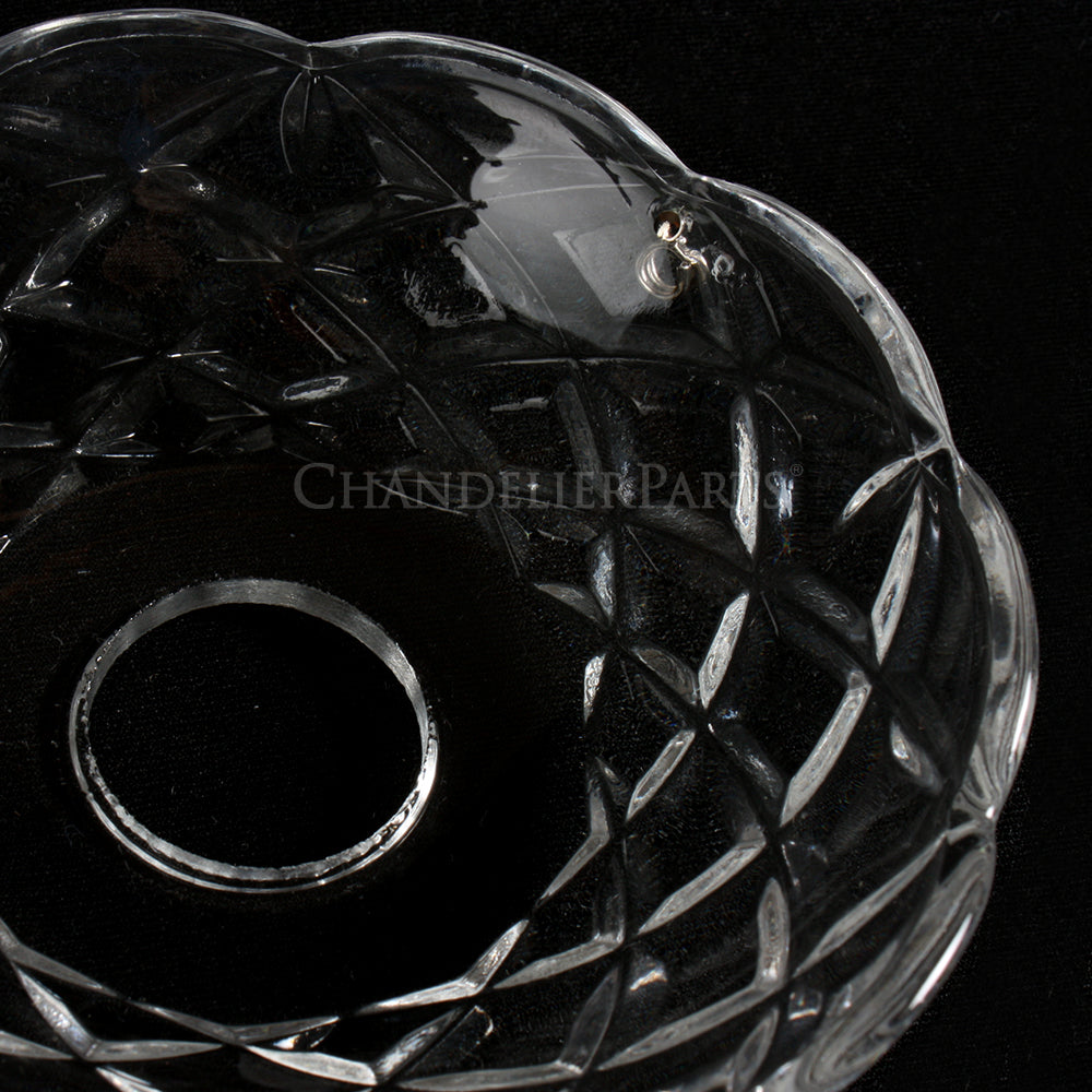 4" 4 Pin Criss-Cross Pressed Bobeche