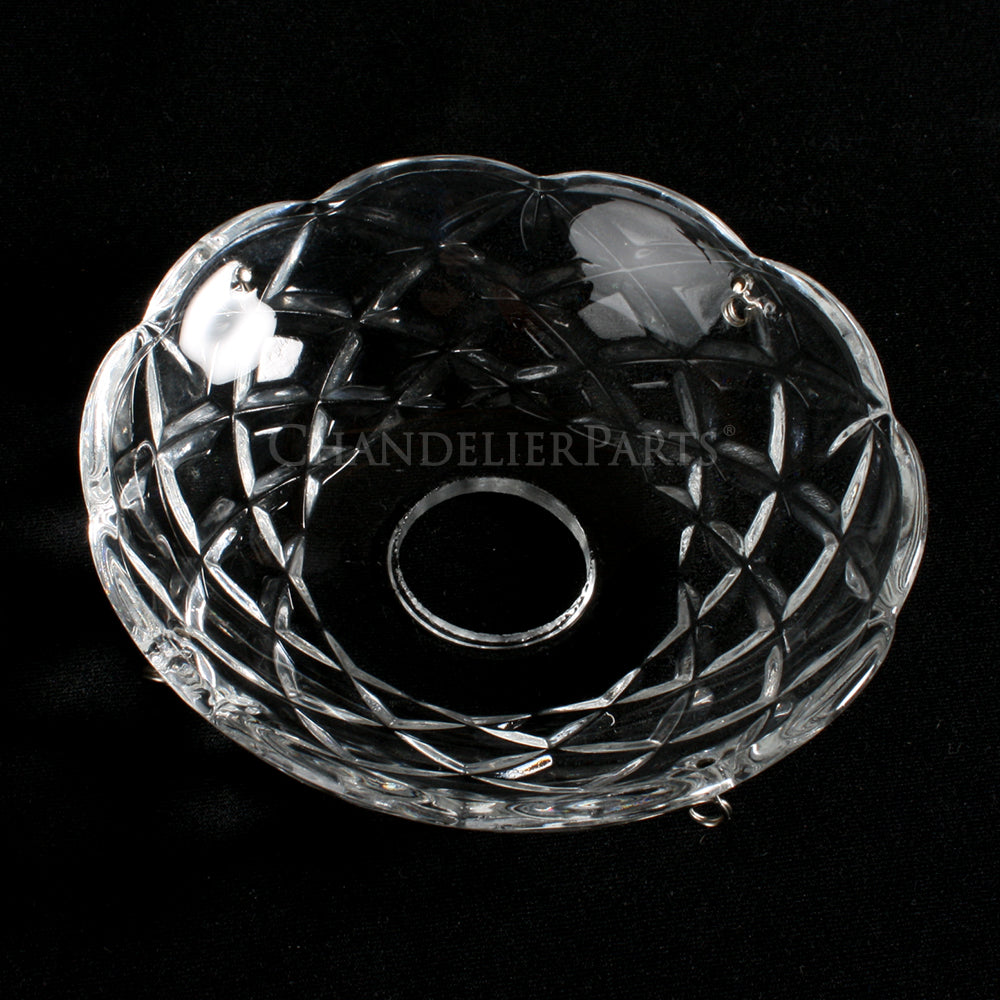 4" 4 Pin Criss-Cross Pressed Bobeche
