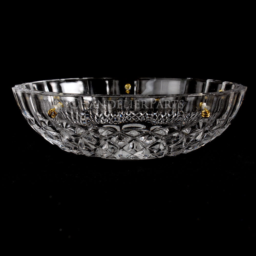 Straight Edge Criss-Cross Pressed Bobeche (Various Options)