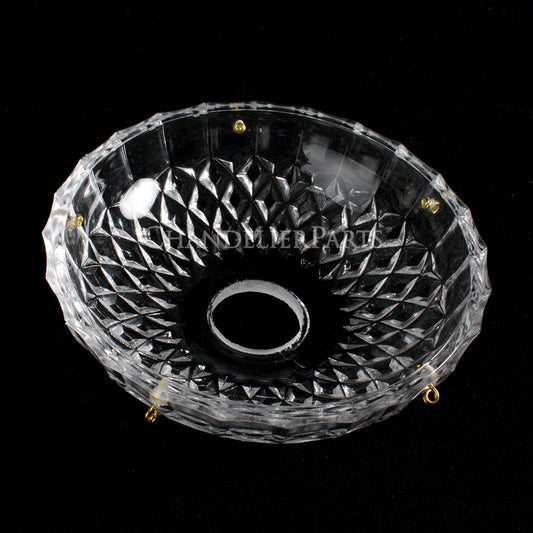 Straight Edge Criss-Cross Pressed Bobeche (Various Options)