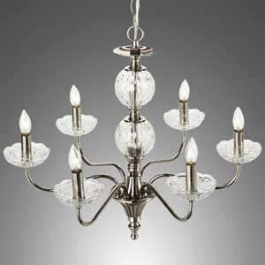 Silver Crystal Chandelier