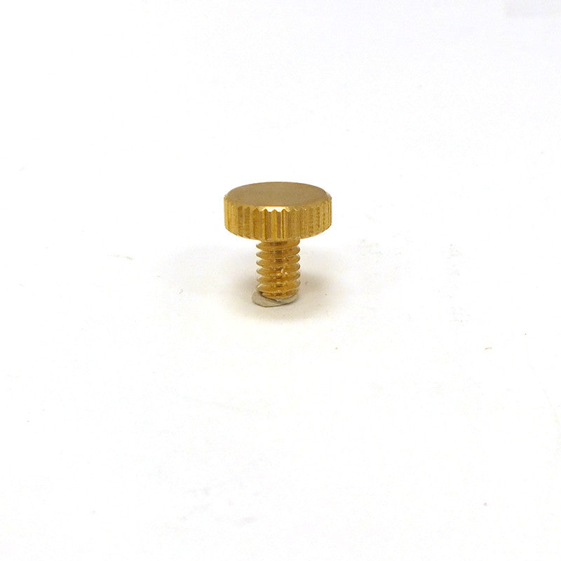 1/4" Brass Wide Head Thumb Screw, 8/32 Thread