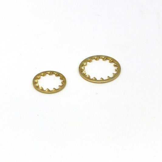 Brass Plated Lock Tight Washers (2 Sizes)