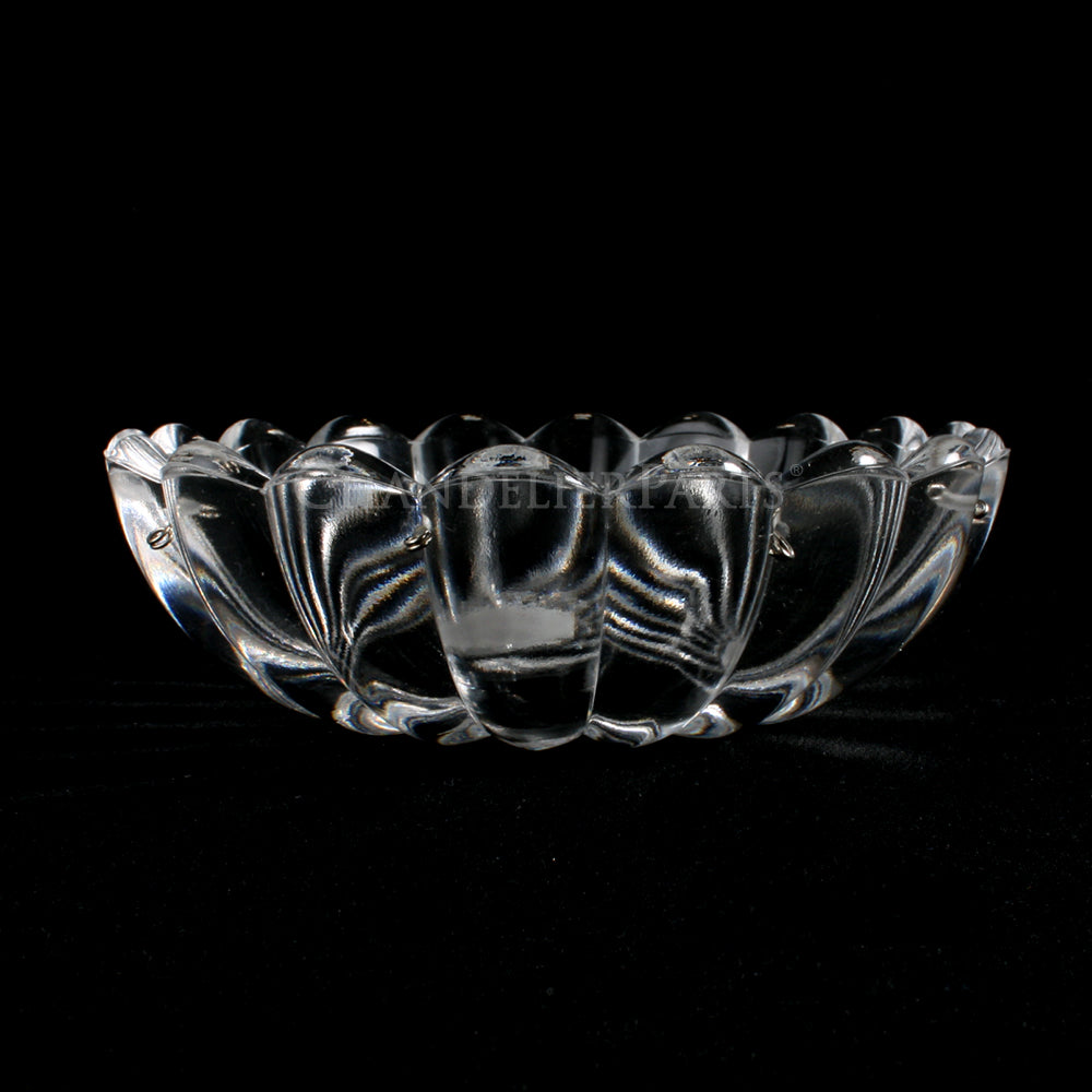 5-1/2" 9 Pin Highly Scalloped Pressed Bobeche