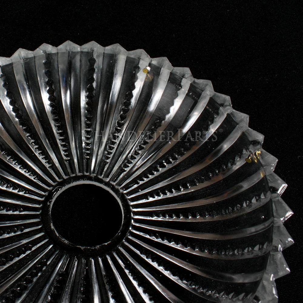 6" 8 Pin Jagged Edge Pressed Crystal Bobeche (Blemished)
