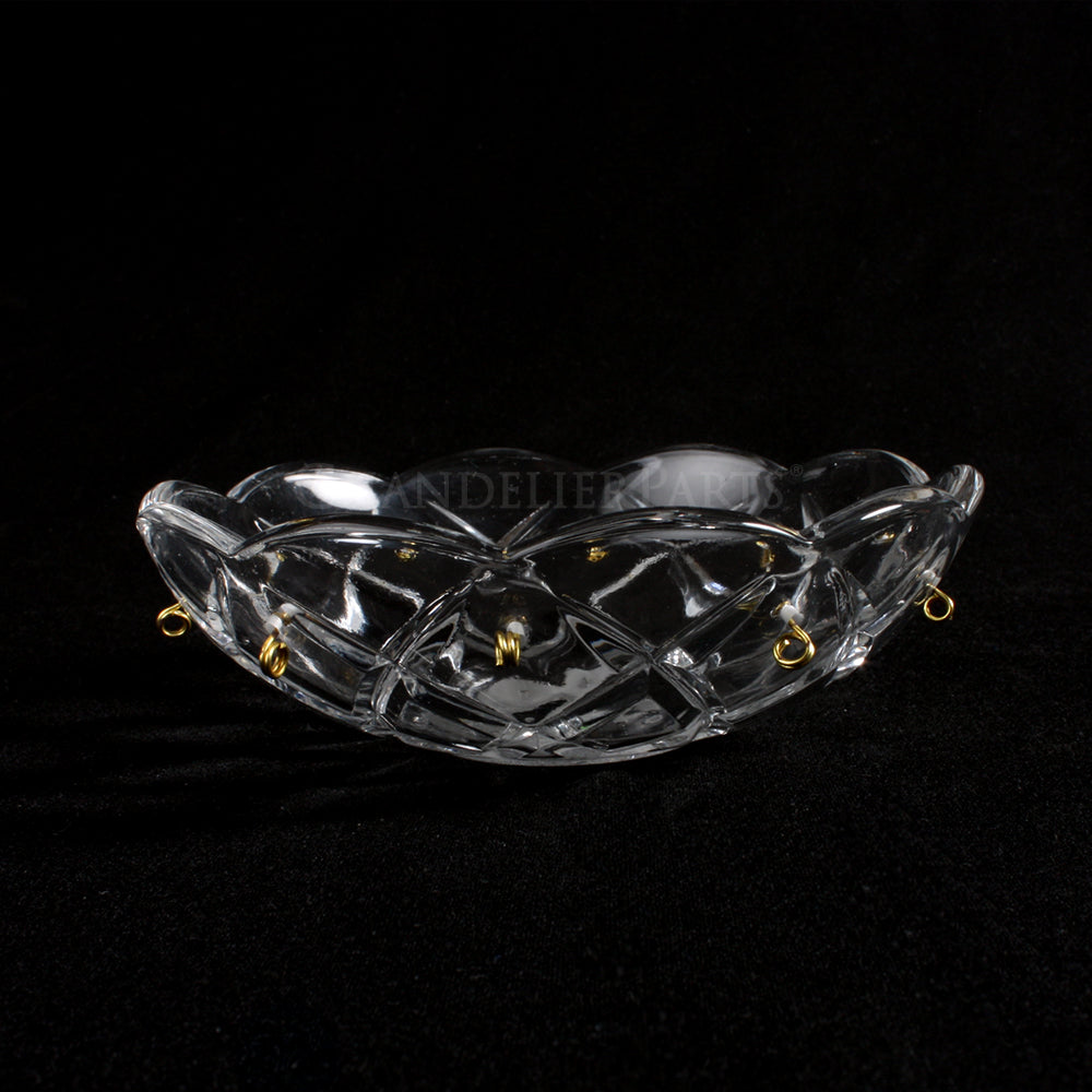 Criss-Cross Pressed Bobeche (Various Options) (Blemished)