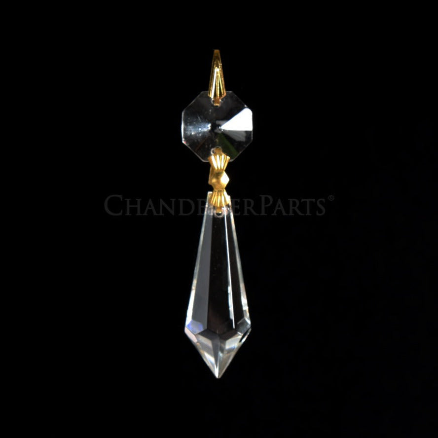 Crystal Plug Drop w/ Top Bead