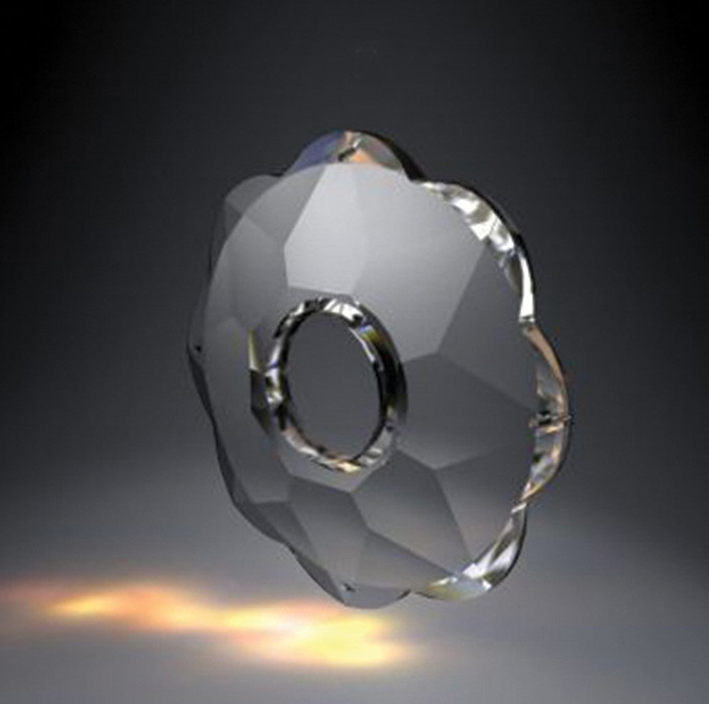 SWAROVSKI STRASS®<br>90mm Crystal Scalloped Bobeche (4 Pin Holes)
