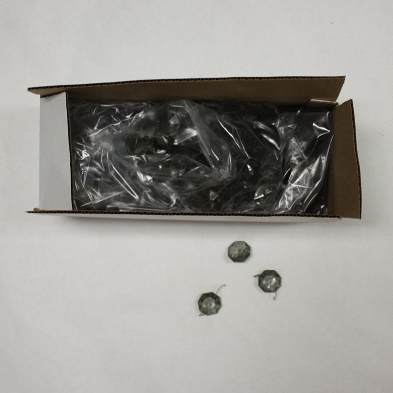 Box of approx. 250 Vintage Smoke 30mm 2-Hole Octagons, used