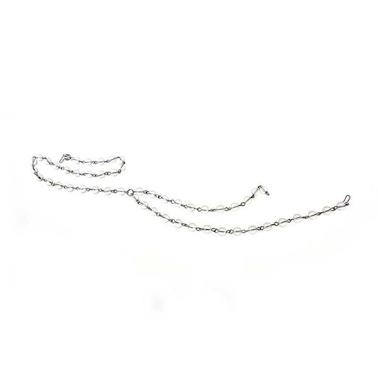 Clear 8mm Smooth Round Bead Y Chain (chrome pinning) <br> (Bags of 6)