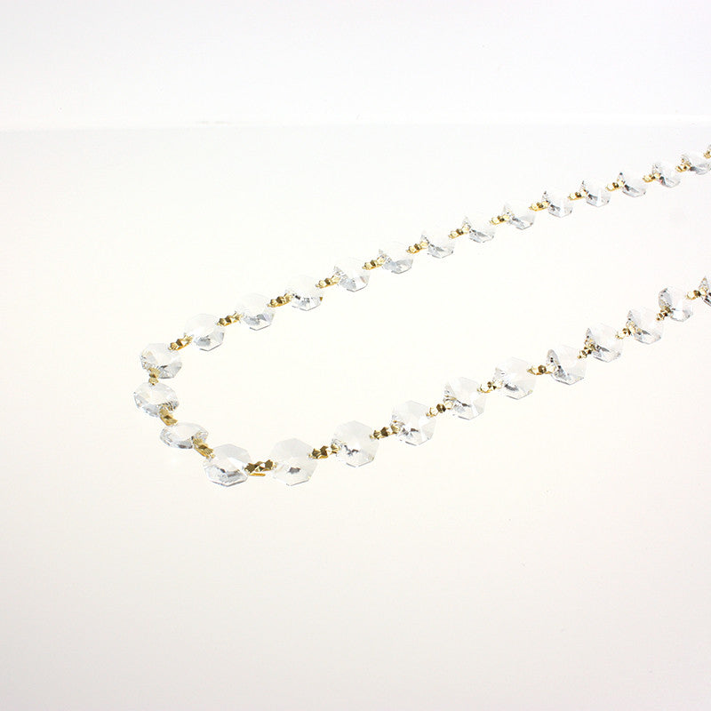 SWAROVSKI SPECTRA®<br>39" 14mm Crystal Octagon Chain (Brass or Chrome)