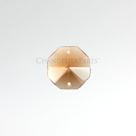 20mm Amber Radiant 2-Hole Octagon