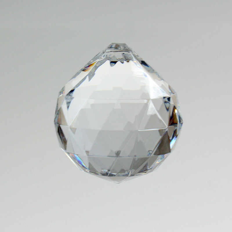 50mm Cut Faceted Acrylic Ball, Clear